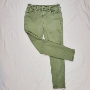 Old Navy Rockstar Mid Rise Olive Green Denim Jeans
